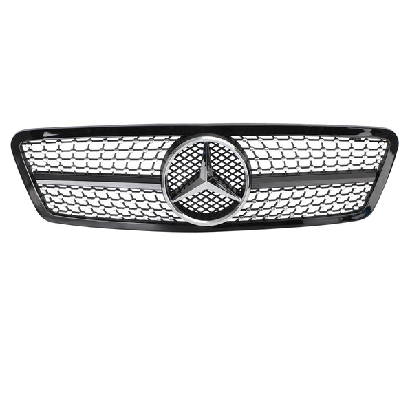 Mercedes-Benz Classe C 2001-2007 W203 Grille de pare-chocs avant de remplacement noire/chromée pour 4 portes