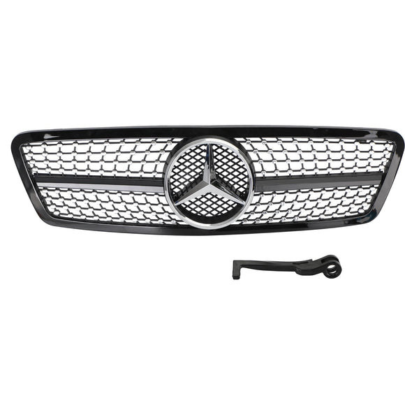 Mercedes-Benz Classe C 2001-2007 W203 Grille de pare-chocs avant de remplacement noire/chromée pour 4 portes