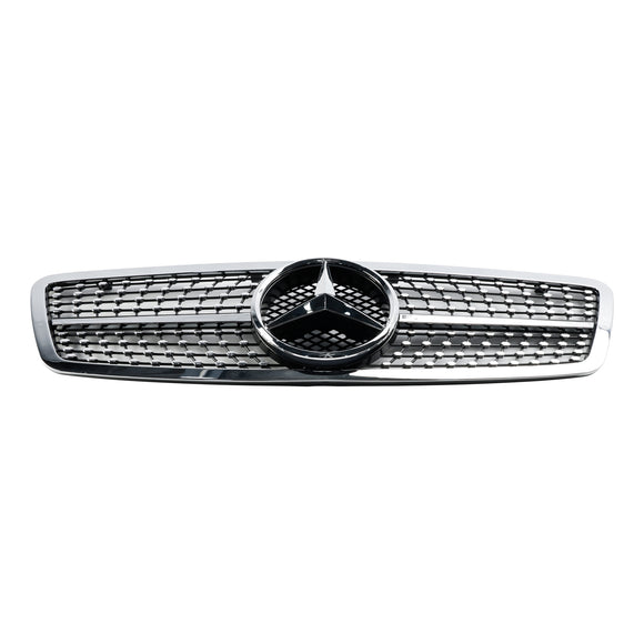 Mercedes-Benz Classe C 2001-2007 W203 Grille de pare-chocs avant de remplacement noire/chromée pour 4 portes