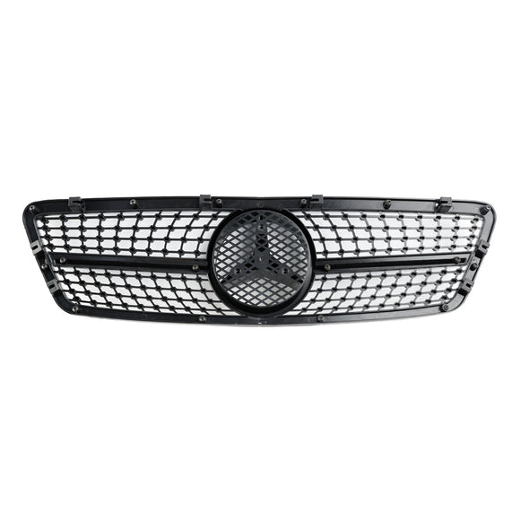 Mercedes-Benz Classe C 2001-2007 W203 Grille de pare-chocs avant de remplacement noire/chromée pour 4 portes
