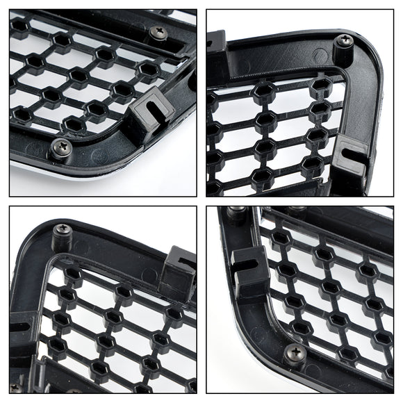Mercedes-Benz Classe C 2001-2007 W203 Grille de pare-chocs avant de remplacement noire/chromée pour 4 portes