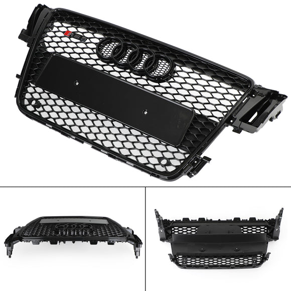 Audi 2008-2012 A5 S5 B8 Griglia sostitutiva RS5 Style Hood Honeycomb Sport Mesh Griglia nera