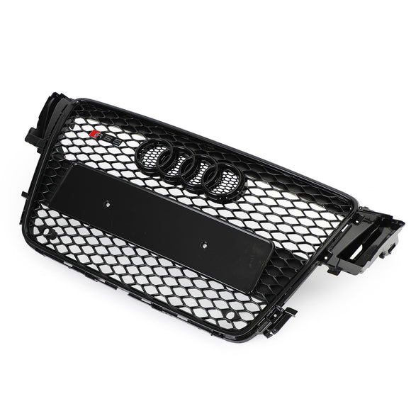 Audi 2008-2012 A5 S5 B8 Griglia sostitutiva RS5 Style Hood Honeycomb Sport Mesh Griglia nera