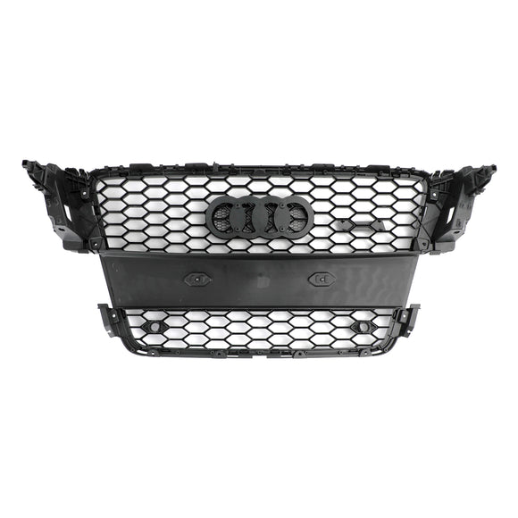 2008-2012 Audi A5 / S5 B8 RS5 Style Hood Honeycomb Sport mesh Grill Replacement Black Grille