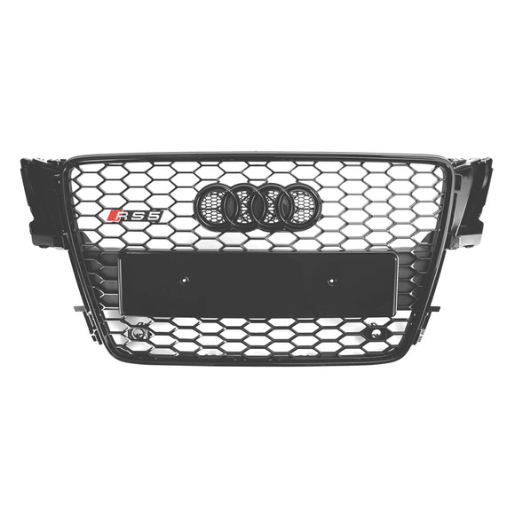 2008-2012 Audi A5 / S5 B8 RS5 Style Hood Honeycomb Sport mesh Grill Replacement Black Grille