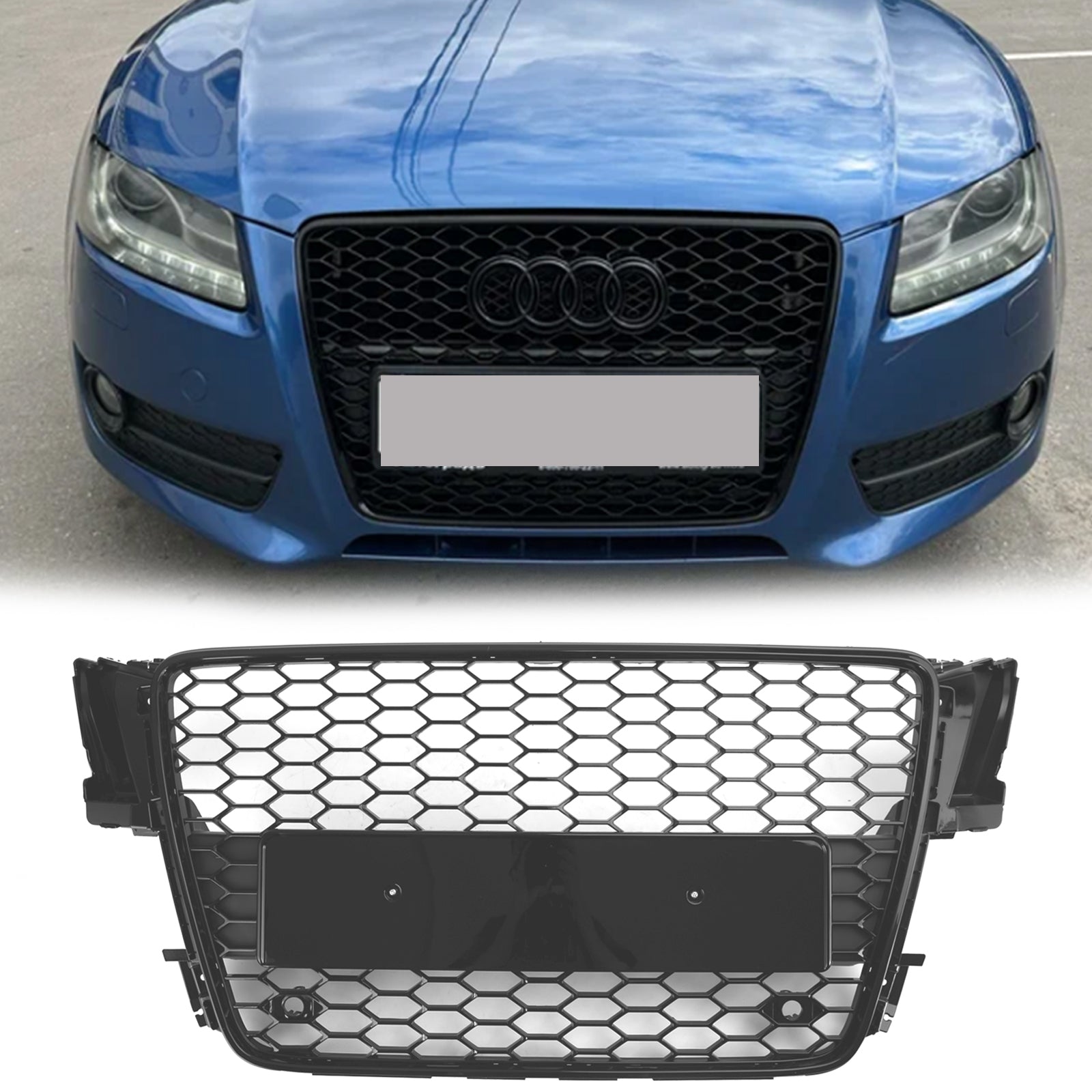 Audi A5/ A5 Sline/ S5 B8 2008-2012 Honeycomb Gloss Black Grille