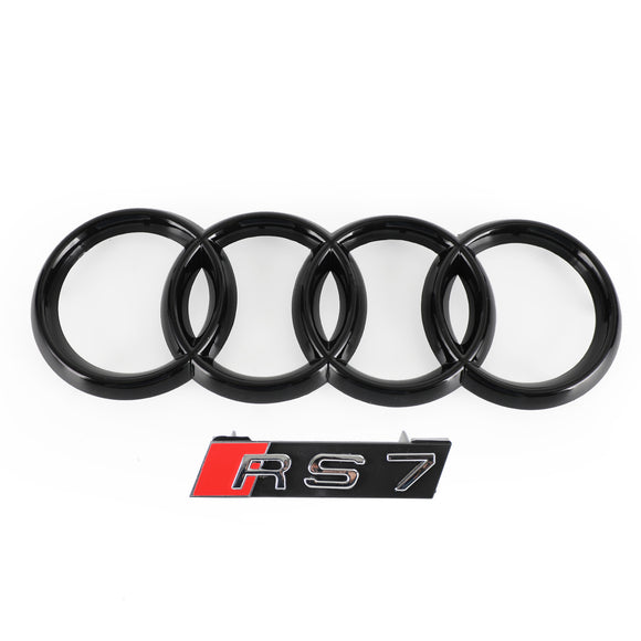 2010-2015 Audi A7/A7 S Line/S7 RS7 Style calandre nid d'abeille sport pare-chocs avant calandre noire brillante
