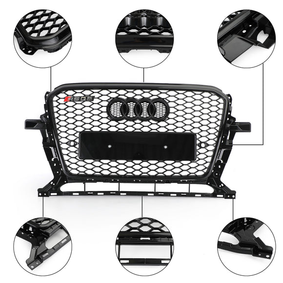 Parrilla de repuesto para parachoques delantero estilo Audi Q5 SQ5 8R RSQ5/SQ5/Q5 2013-2017
