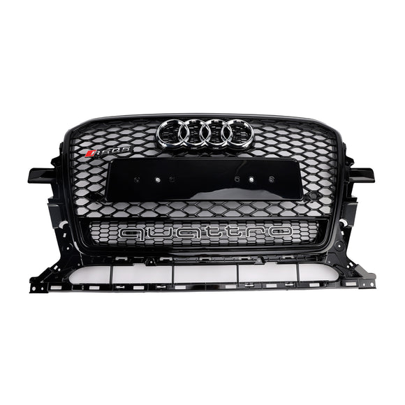 Audi Q5 SQ5 2013-2017 Parrilla de parachoques delantero de panal estilo RSQ5 negro brillante