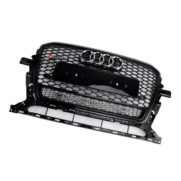 Audi Q5 SQ5 2013-2017 Parrilla de parachoques delantero de panal estilo RSQ5 negro brillante