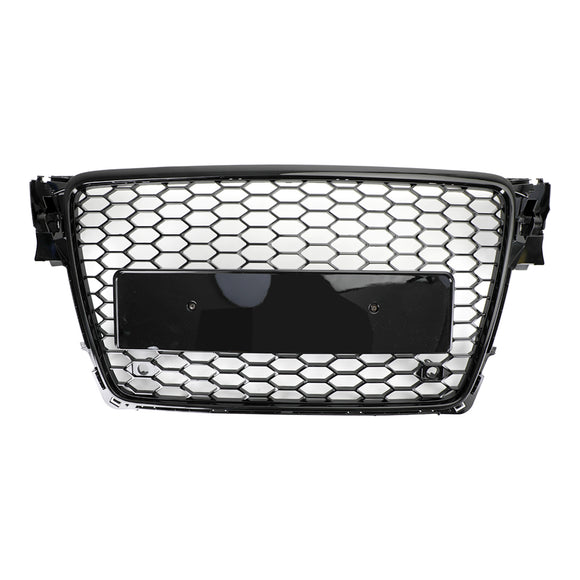 2008-2012 Audi A4/A4 Avant/S4 B8 RS4 Estilo Honeycomb Sport Mesh Hex Grill Parrilla negra brillante