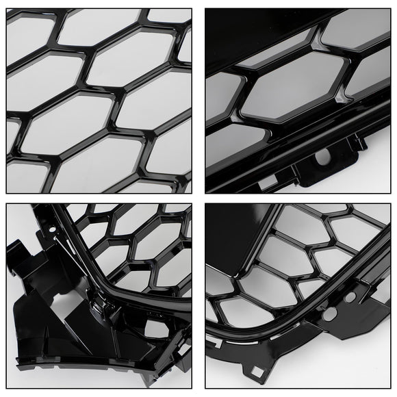2012–2016 Audi A4/A4 Sline/S4 Grill RS4 Style Mesh Frontstoßstange glänzend schwarzer Grill mit Ringemblem