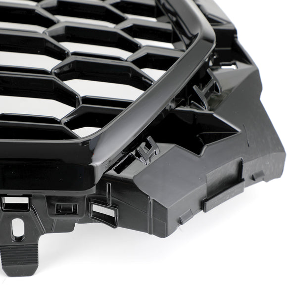 2016-2019 Audi A4/A4 S-Line/S4 B9 RS4 Style Grille en nid d'abeille Pare-chocs avant Calandre noire brillante