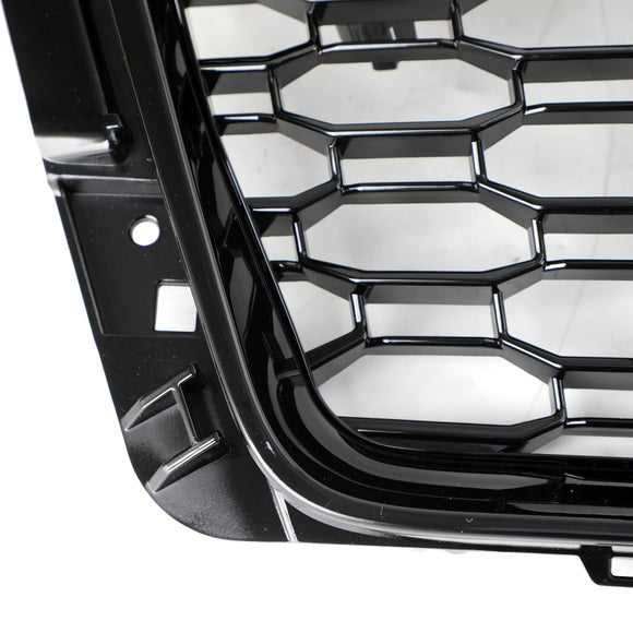 2016-2019 Audi A4/A4 S-Line/S4 B9 RS4 Style Grille en nid d'abeille Pare-chocs avant Calandre noire brillante
