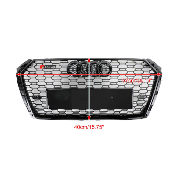 Audi A4/S4 B9 2016-2019 Griglia a nido d'ape RS4 Style Mesh Griglia esagonale sostitutiva Griglia nera