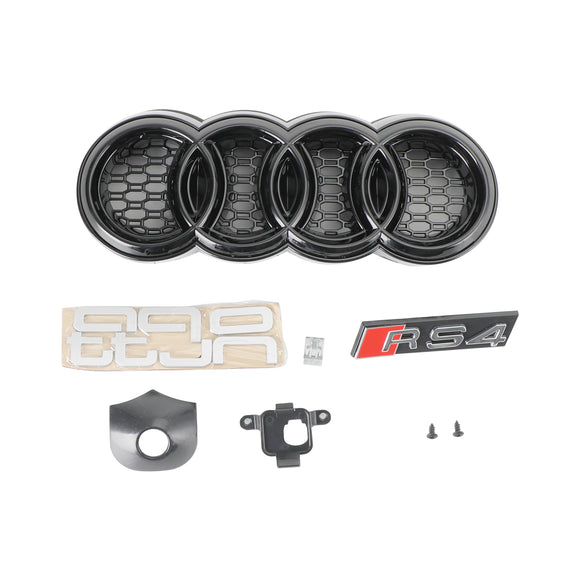 Audi A4/S4 B9 2016-2019 Griglia a nido d'ape RS4 Style Mesh Griglia esagonale sostitutiva Griglia nera