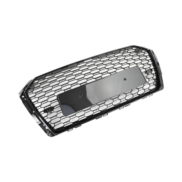 2016-2019 Audi A4/A4 S-Line/S4 B9 RS4 Style Grille en nid d'abeille Pare-chocs avant Calandre noire brillante