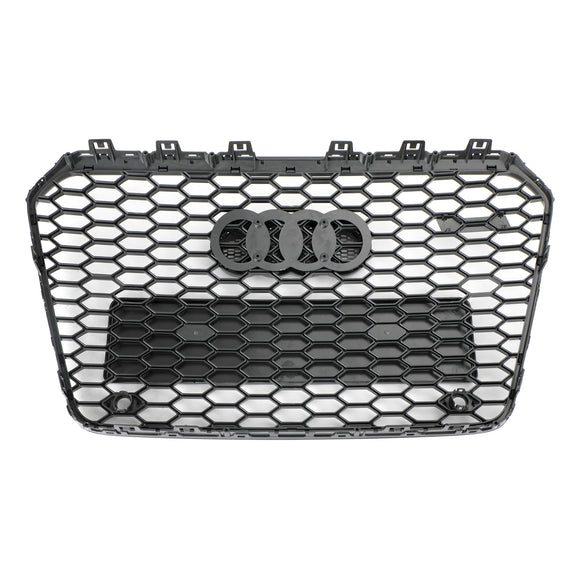 Audi 2012-2016 A5 S5 B8.5 Reemplazo de parrilla RS5 Estilo Honeycomb Hex Mesh Parachoques delantero Parrilla negra