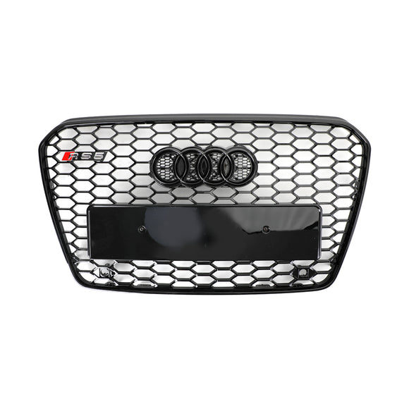 2012–2016 Audi A5/S5 B8.5 RS5 Style Honeycomb Mesh Front Bumper Grill Black Grille