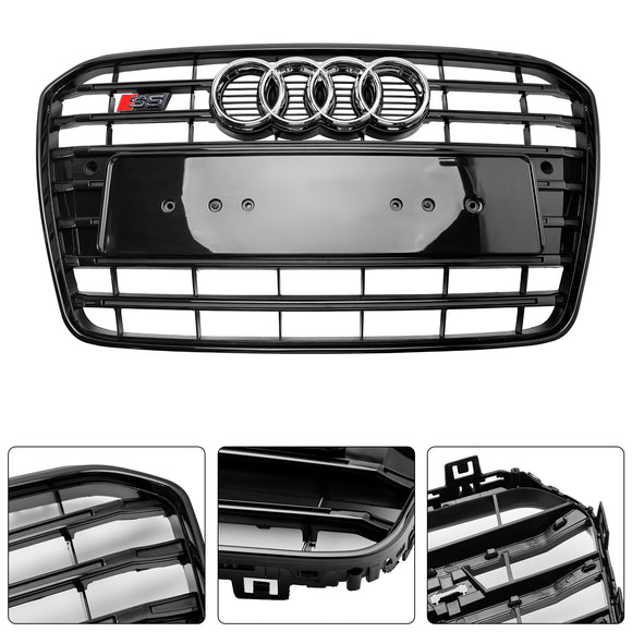 Audi A5/A5 Sline/S5 B8.5 2012-2016 RS5/S5 Style Griglia Paraurti Anteriore Griglia Nera Lucida