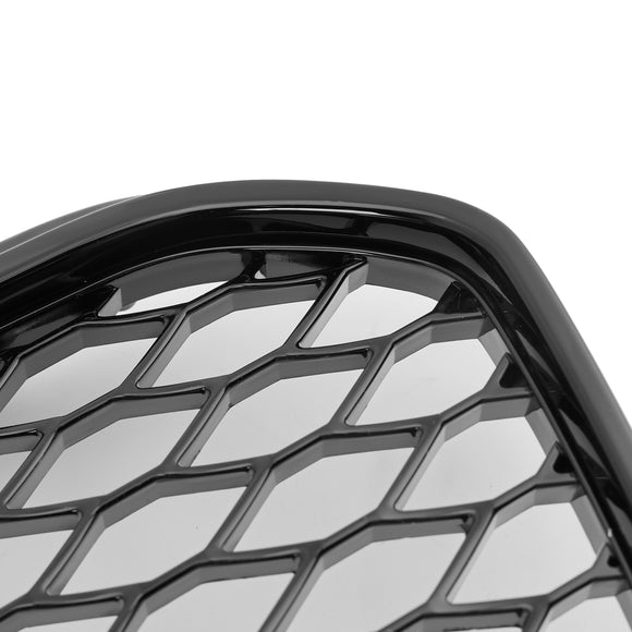 2012-2016 Audi A5/A5 Sline/S5 B8.5 RS Quattro Style Honeycomb Grille Front Bumper Sport Black Grill With Chrome Ring Emblem