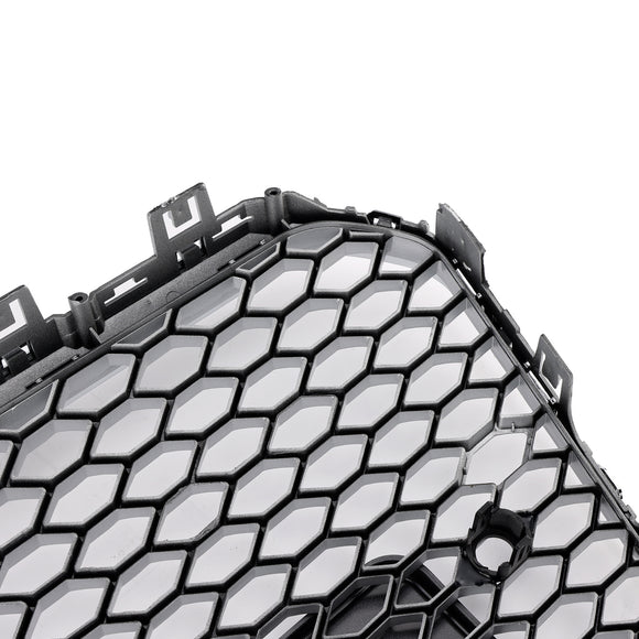 Audi A5/S5 B8.5 2013-2016 RS5 Estilo Parrilla cromada Parrilla de parachoques delantero en forma de panal con emblema plateado