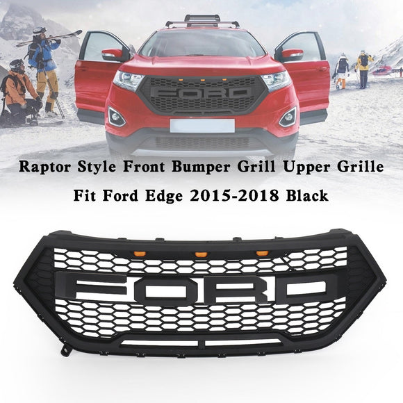 Calandre supérieure de pare-chocs avant Ford Edge SE/SEL/Titanium/Sport 2015-2018, calandre noire de style Raptor