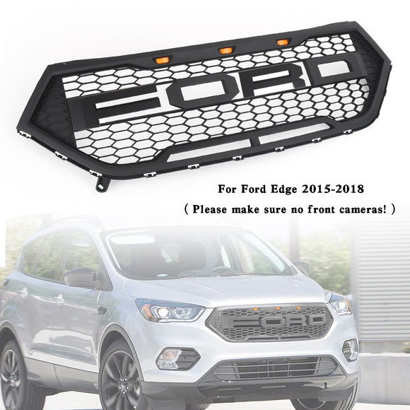 Calandre supérieure de pare-chocs avant Ford Edge SE/SEL/Titanium/Sport 2015-2018, calandre noire de style Raptor