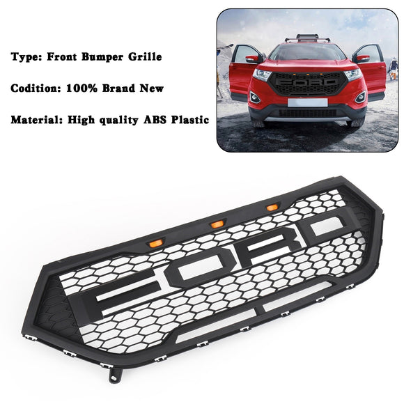 Calandre supérieure de pare-chocs avant Ford Edge SE/SEL/Titanium/Sport 2015-2018, calandre noire de style Raptor