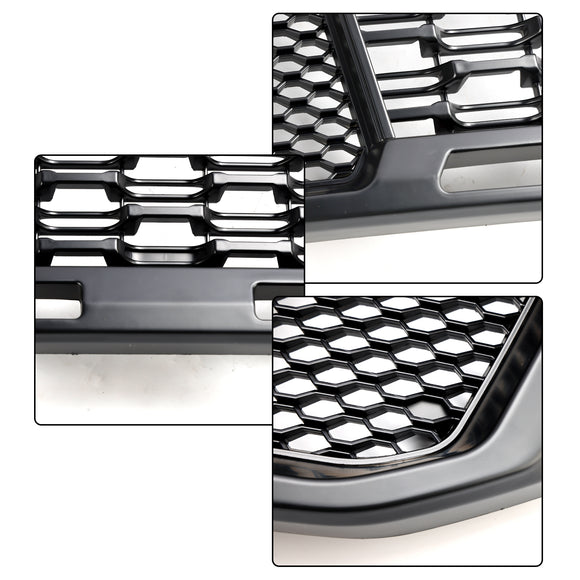 Ford Ranger 2019-2023 Front Bumper Grill Raptor / Honeycomb / Mesh Style Black Grille W/ 3 White LED Light