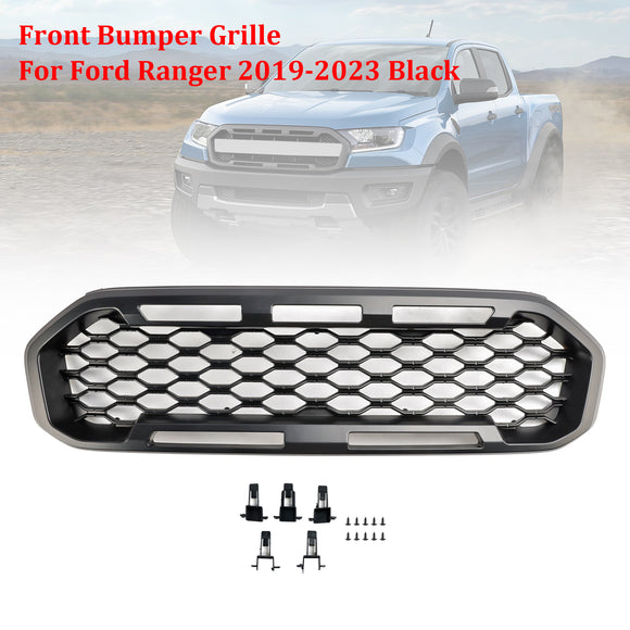 Ford Ranger 2019-2023 Front Bumper Grill Raptor / Honeycomb / Mesh Style Black Grille