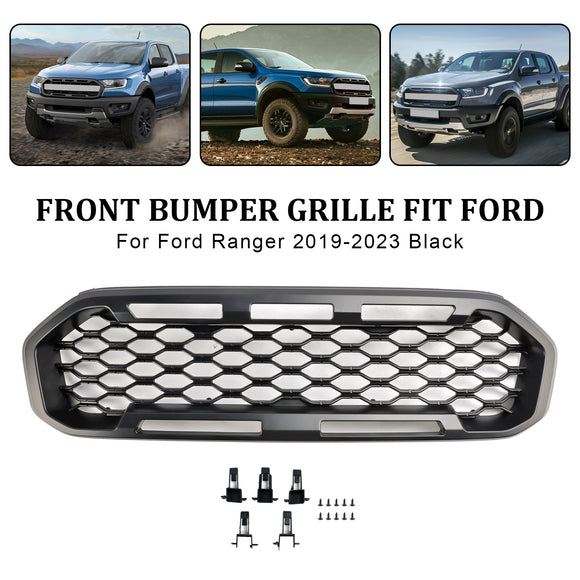 Ford Ranger 2019-2023 Front Bumper Grill Raptor / Honeycomb / Mesh Style Black Grille