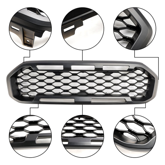 Ford Ranger 2019-2023 Front Bumper Grill Raptor / Honeycomb / Mesh Style Black Grille