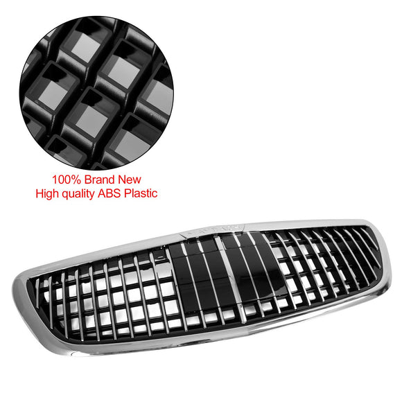 Mercedes Benz S-Class W222 2014-2020 Front Grill Maybach Style Chrome Bumper Replacement Grille