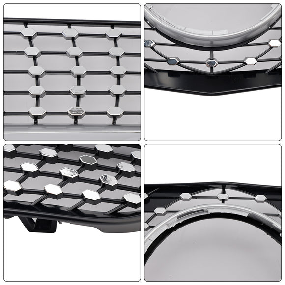 Mercedes Benz Classe E 2010-2013 W212 Grille de remplacement chromée pour pare-chocs avant de style diamant