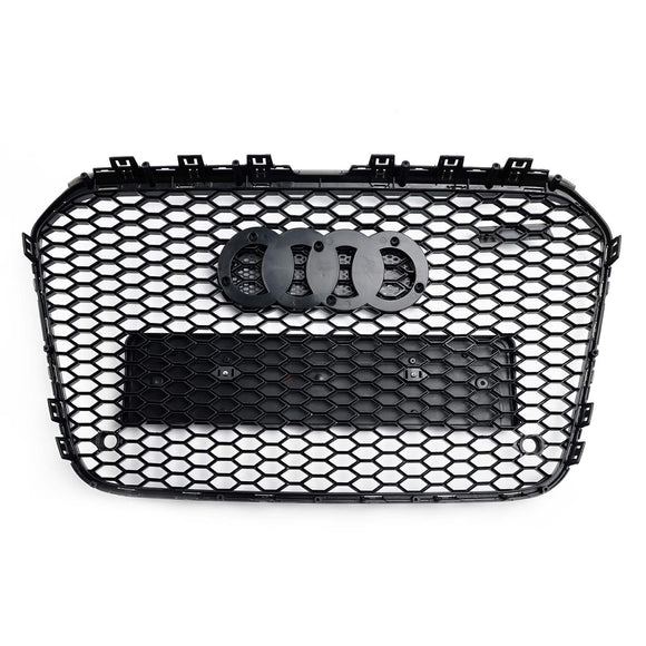 Audi A6 C7/S6 2012–2015 vor dem Facelift, RS6-Stil, Waben-Frontstoßstangengrill, schwarzer Grill