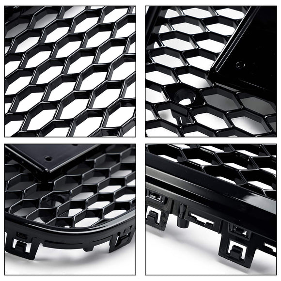 Griglia nera a nido d'ape in rete anteriore stile RS6 per Audi 2012-2015 A6 S6 C7