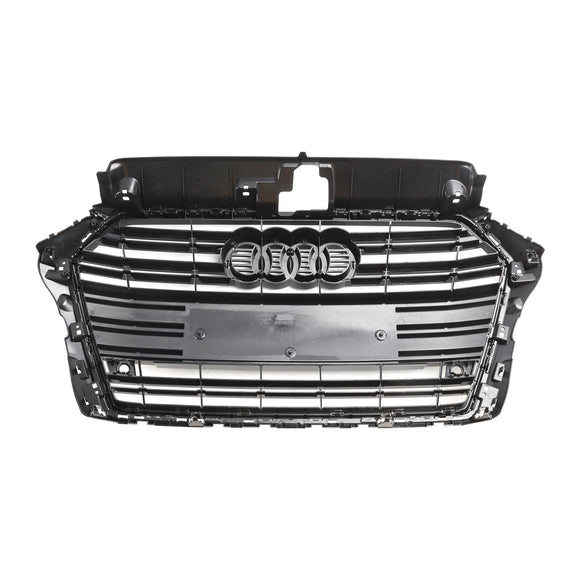 Parrilla cromada con listones horizontales para parachoques delantero Audi A3/S3 2017-2019