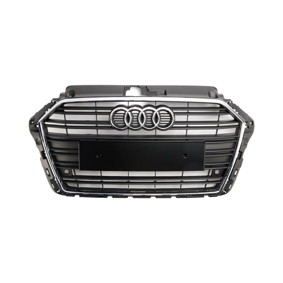 Parrilla cromada con listones horizontales para parachoques delantero Audi A3/S3 2017-2019