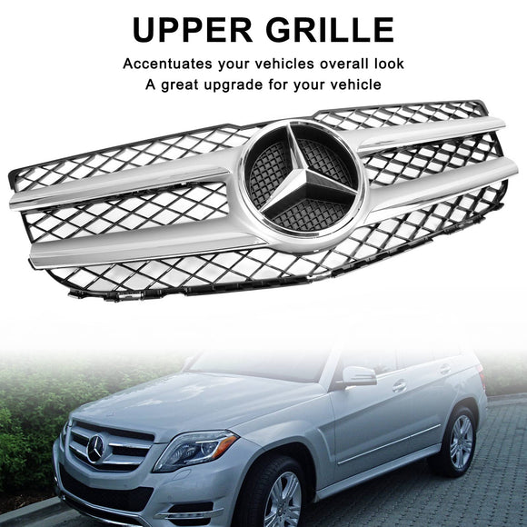 2013-2015 Mercedes-Benz Classe GLK GLK250/300/350 Grille de pare-chocs de capot avant Chrome Argent Noir Grille