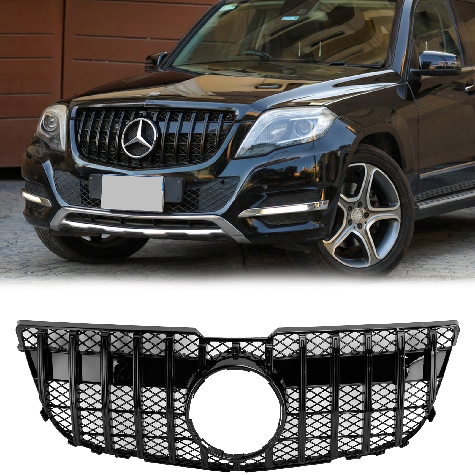 2013-2015 Mercedes Benz GLK X204 GT Style Grill Gloss Black Front