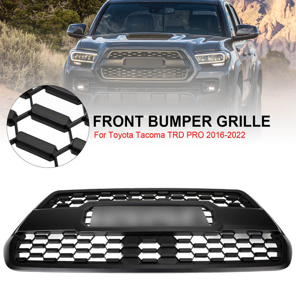 TRD PRO Grill For 2016-2023 Toyota Tacoma Front Bumper Grille With Gray Letter