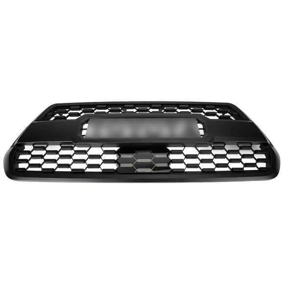 2016-2023 Toyota Tacoma TRD PRO Style Grill Front Bumper Replacement Black Grille Kit W/ LED Light