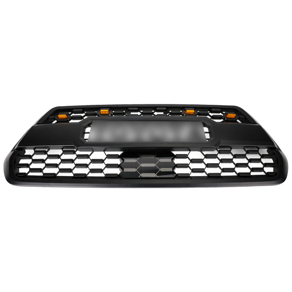 2016-2023 Toyota Tacoma TRD PRO Style Grill Front Bumper Replacement Black Grille Kit W/ LED Light