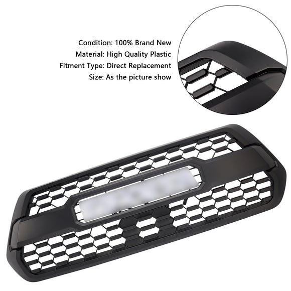 Griglia anteriore stile Toyota Tacoma TRD PRO 2016-2023 con colore RGB LED Light UP lettera sostituzione griglia paraurti superiore