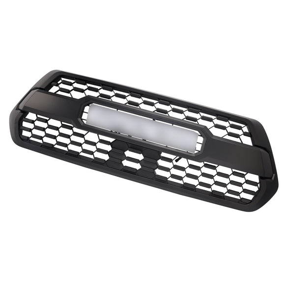 Griglia anteriore stile Toyota Tacoma TRD PRO 2016-2023 con colore RGB LED Light UP lettera sostituzione griglia paraurti superiore