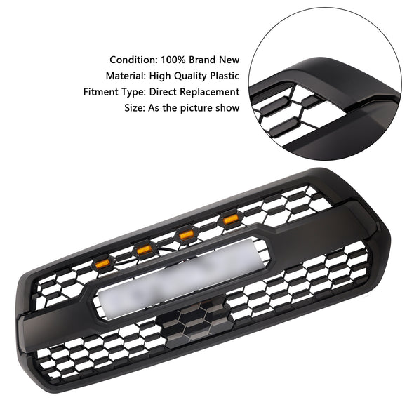 Trd Pro Grill With RGB Color LED Light UP Letter For 2016-2023 Toyota Tacoma Front Bumper Grille W/ LED & Sensor Cover