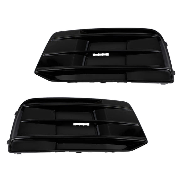 Audi Q5 2018-2021 FY 2PCS Front Bumper Lower Cover Grill Honeycomb Mesh Black Fog Light Grille