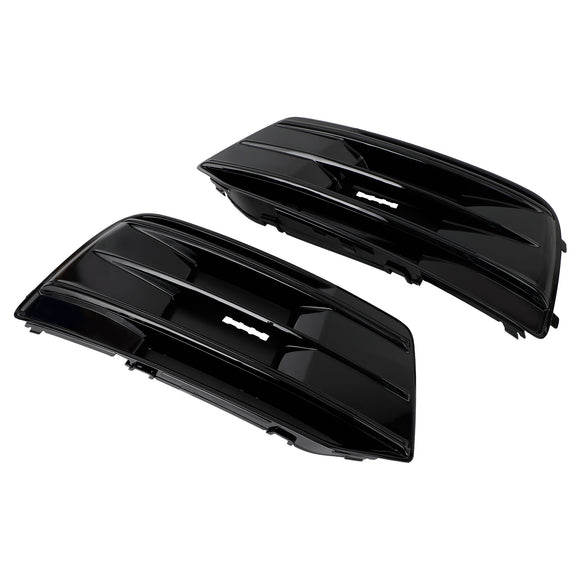 Audi Q5 2018-2021 FY 2PCS Front Bumper Lower Cover Grill Honeycomb Mesh Black Fog Light Grille