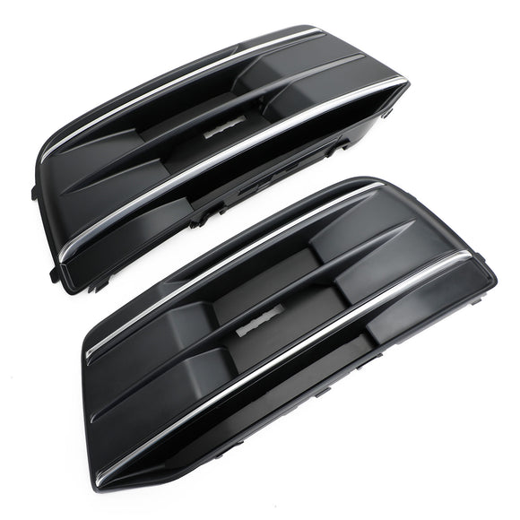 Audi Q5 2018-2021 FY 2PCS Front Bumper Lower Cover Grill Honeycomb Mesh Black Fog Light Grille
